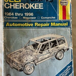 Jeep Cherokee 1984 to 1996 Wagoneer Comanche 50010 repair manual book
